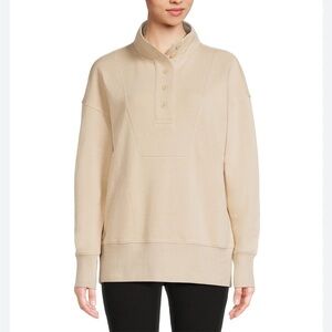 Womens Time and Tru Mock Neck Button Sweatshirt size XL